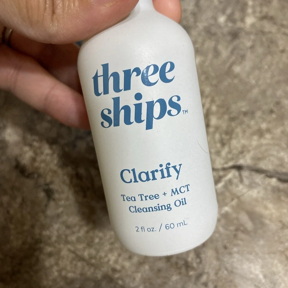 (3) Three Ships‎ Clarify Tea Tree + MCT Cleansing Oil 2 OZ 60 mL